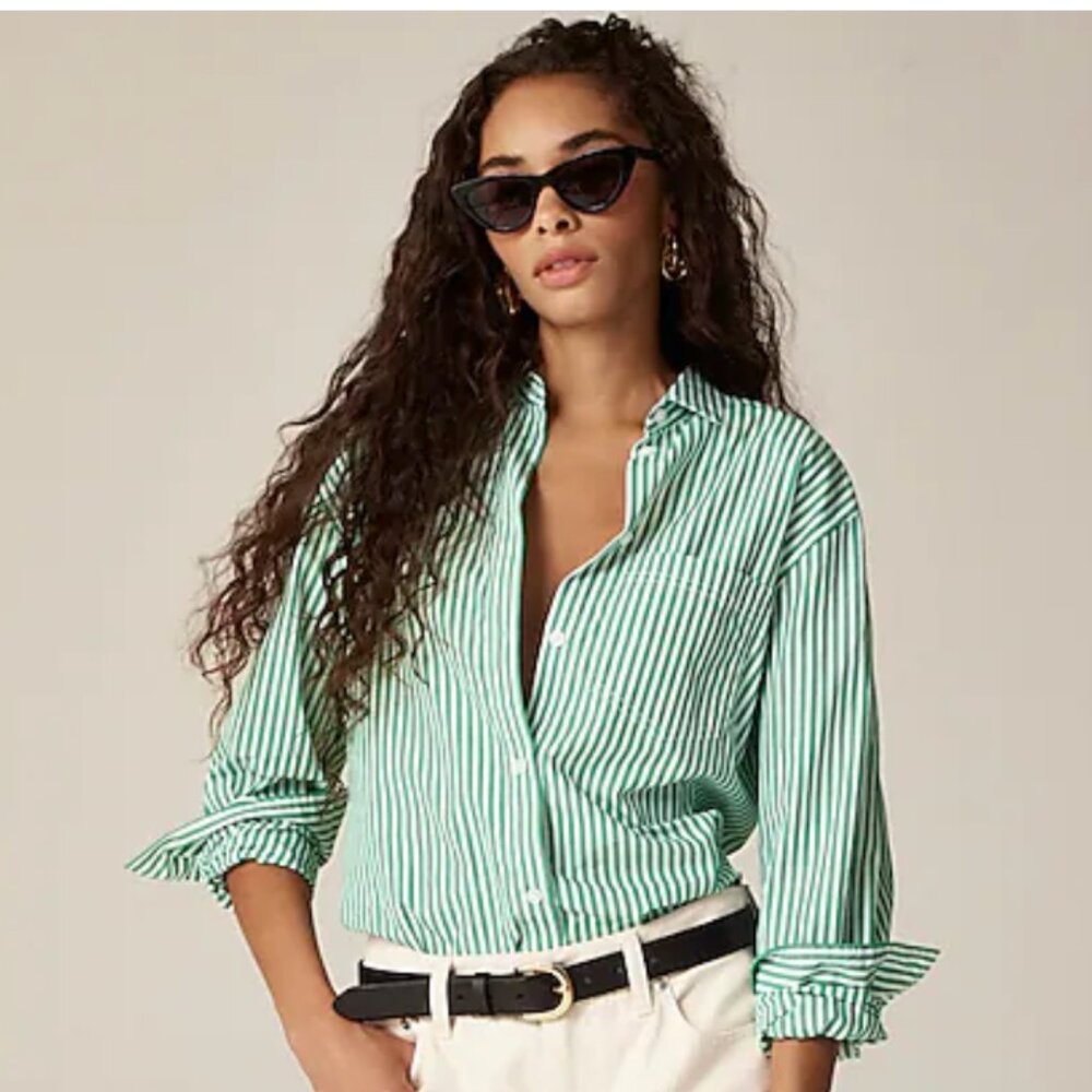 J. Crew Garçon shirt in striped cotton poplin | NWT sz 4